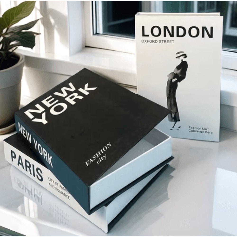Luxury Decorative Book Storage Box Elegant Fake Book Decor With Hidden Storage 0