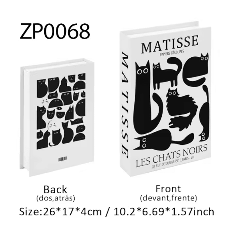 Luxury Decorative Book Storage Box Elegant Fake Book Decor With Hidden Storage 26