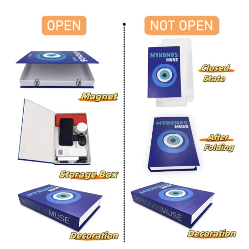 Luxury Decorative Book Storage Box Elegant Fake Book Decor With Hidden Storage 28