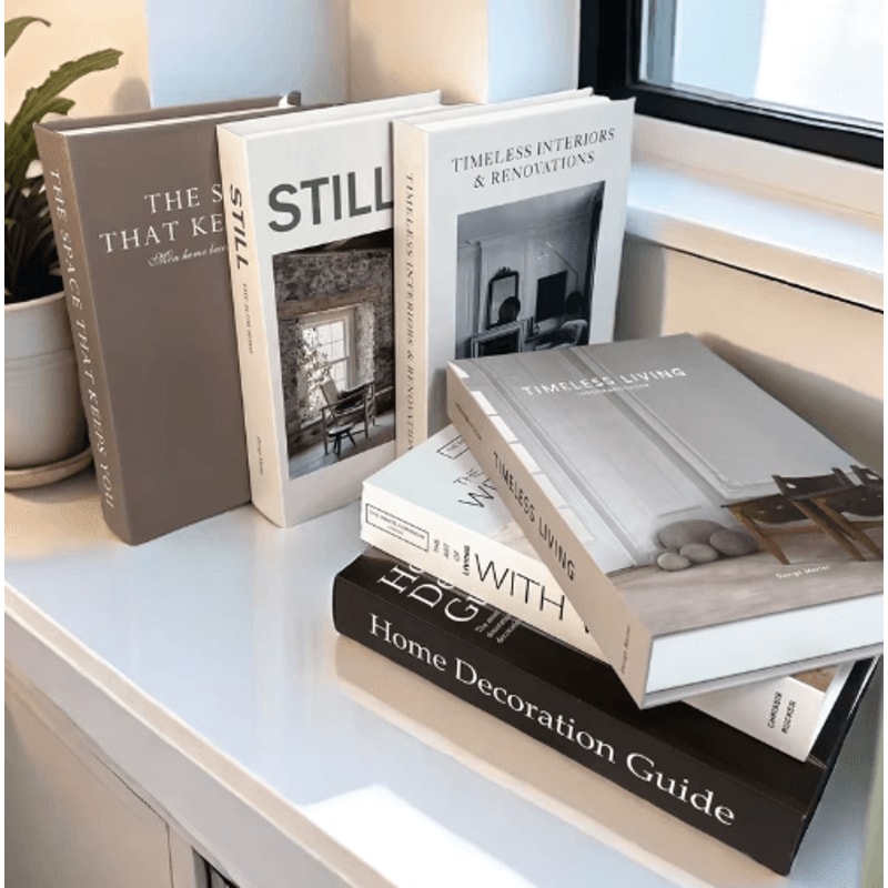 Luxury Decorative Book Storage Box Elegant Fake Book Decor With Hidden Storage 29