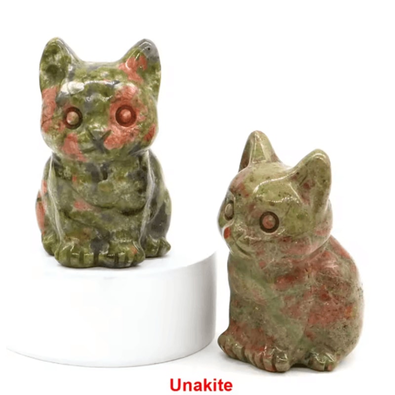 HandCarved Amethyst Cat Figurine Crystal Animal Statue For Chakra Healing Meditation Decor 4