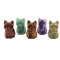 HandCarved Amethyst Cat Figurine Crystal Animal Statue For Chakra Healing Meditation Decor 14
