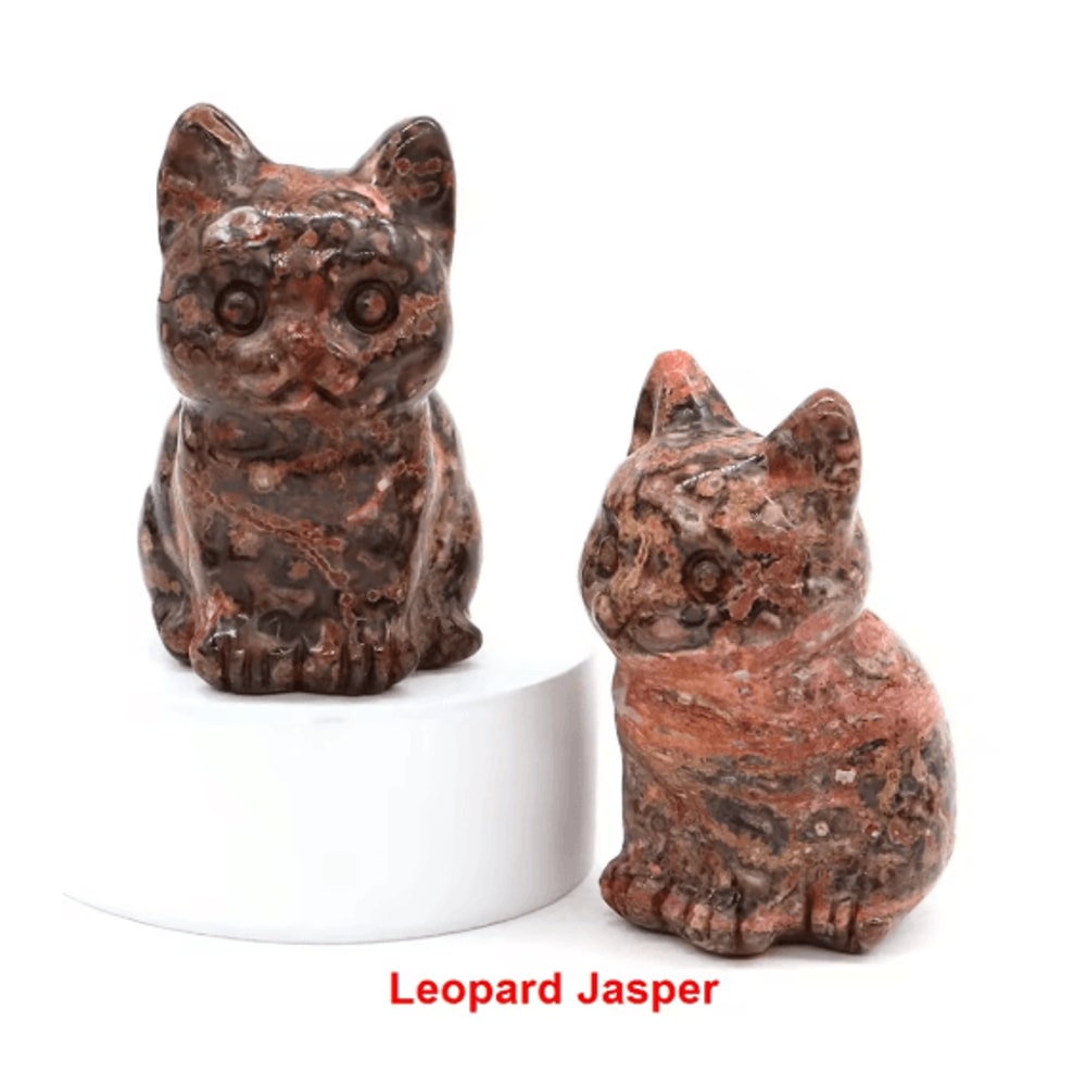 HandCarved Amethyst Cat Figurine Crystal Animal Statue For Chakra Healing Meditation Decor 17