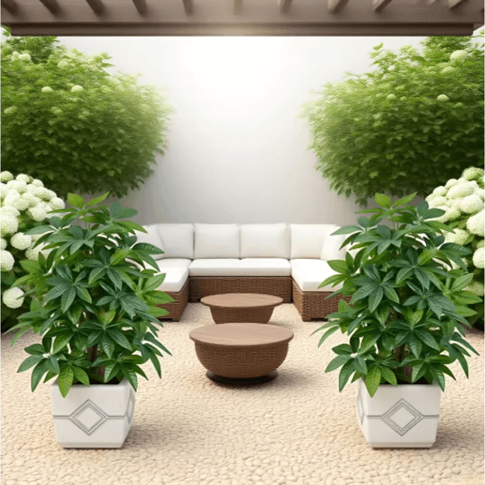 Large Artificial Money Tree Palm Realistic Outdoor Greenery For Garden Balcony Events 3