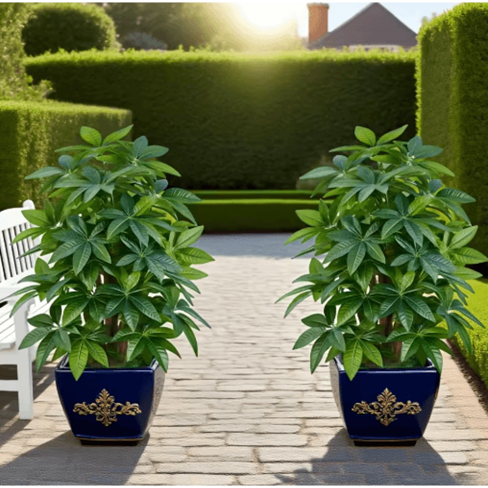 Large Artificial Money Tree Palm Realistic Outdoor Greenery For Garden Balcony Events 4