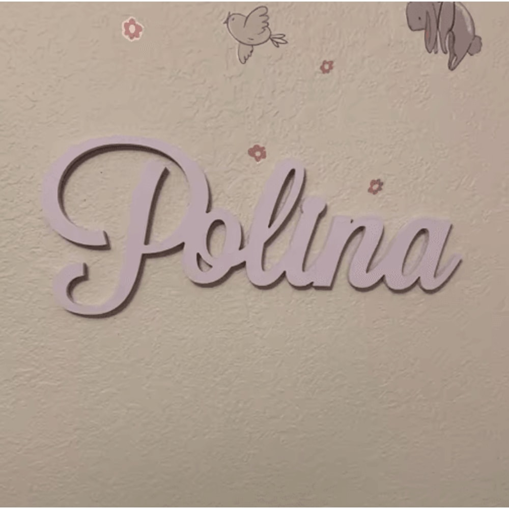 Personalized Wooden Name Sign Custom Baby Name Wall Decor For Nursery Kids Room 2