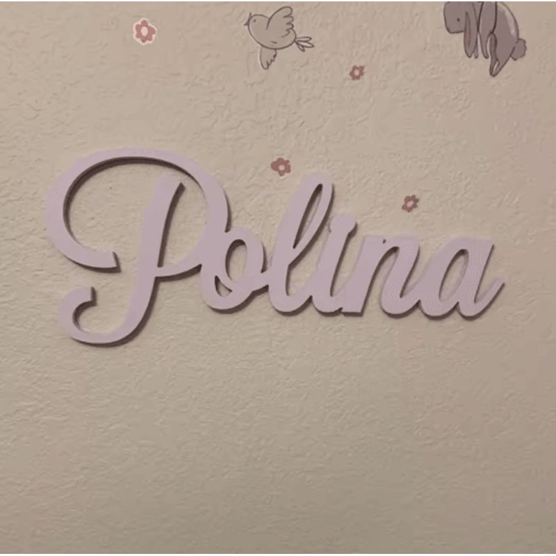 Personalized Wooden Name Sign Custom Baby Name Wall Decor For Nursery Kids Room 2
