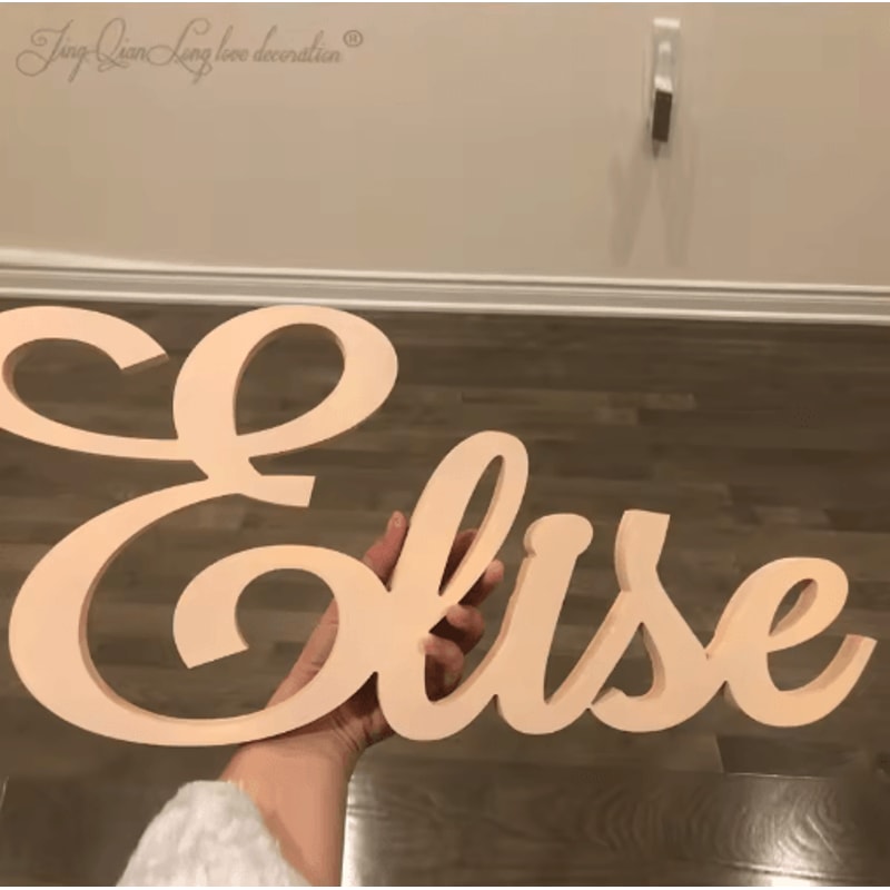 Personalized Wooden Name Sign Custom Baby Name Wall Decor For Nursery Kids Room 5