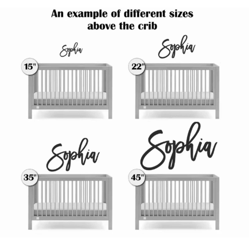 Personalized Wooden Name Sign Custom Baby Nursery Wall Decor For Kids Room 3