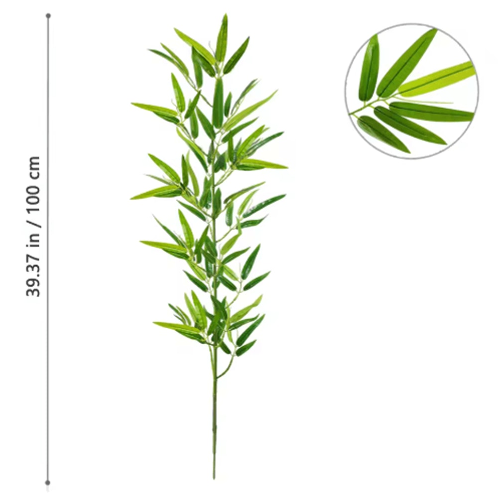 Tall Artificial Bamboo Plant Realistic Green Leaves For Home Office Decor 18