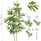 Tall Artificial Bamboo Plant Realistic Green Leaves For Home Office Decor 8