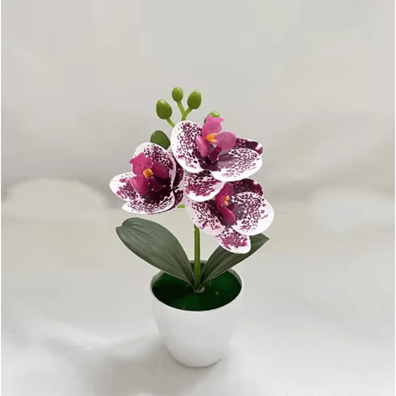 Mini Artificial Bonsai Plant With Pot Realistic Desktop Greenery For Home Decor 6