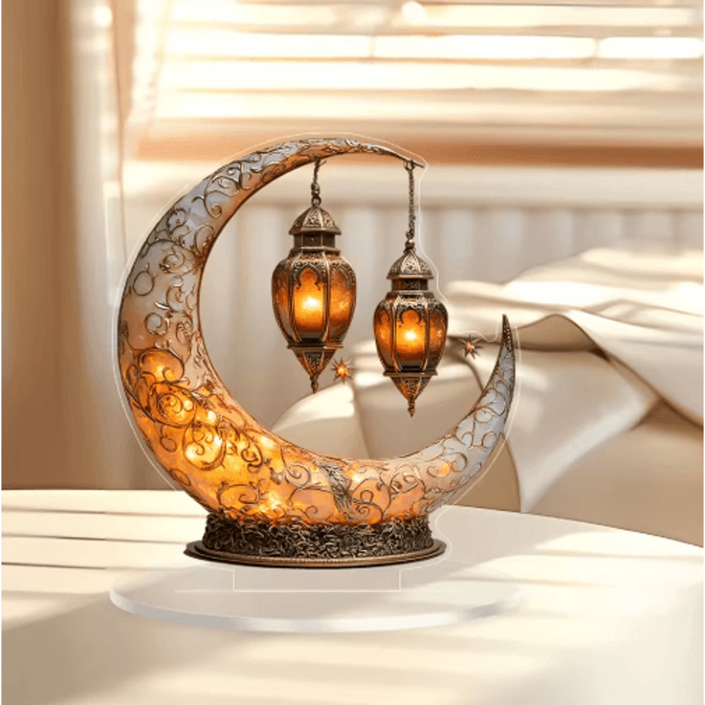 Moon Stars Desktop Decor Celestial 2D Table Ornament For Home Office 5