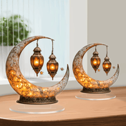 moon & stars desktop decor – celestial 2d table ornament for home & office