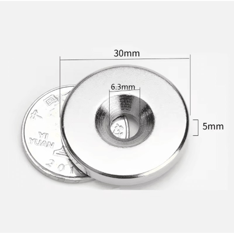 N52 Countersunk Neodymium Magnets Set 30mm HeavyDuty Mounting Disc Magnets 10PCS 3