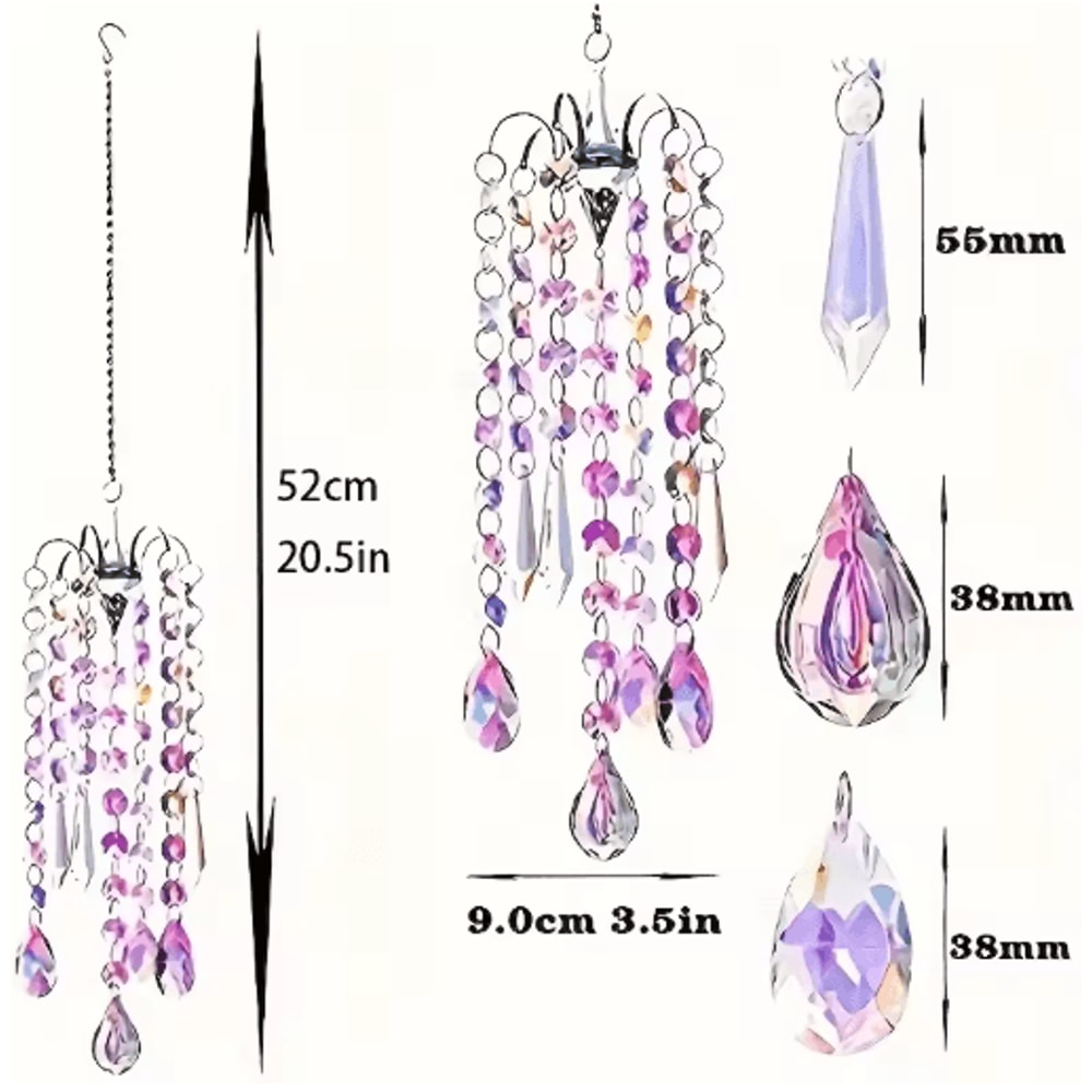Crystal Chandelier Suncatcher Rainbow Prism Window Hanging Decor Pendant 3