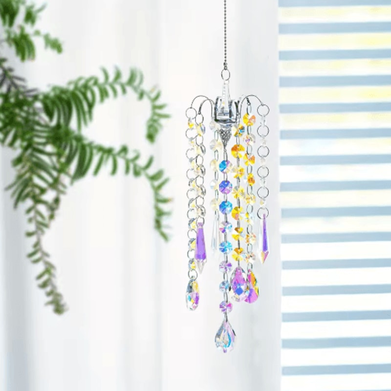 Crystal Chandelier Suncatcher Rainbow Prism Window Hanging Decor Pendant 5