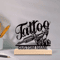 Personalized Tattoo Artist Metal Statue Custom Desk Decor With Wooden Base 0