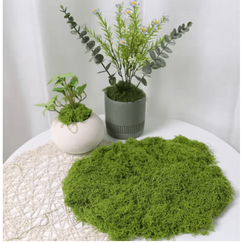 Artificial Green Moss For Crafts Faux Preserved Moss For Home Garden Decor 3