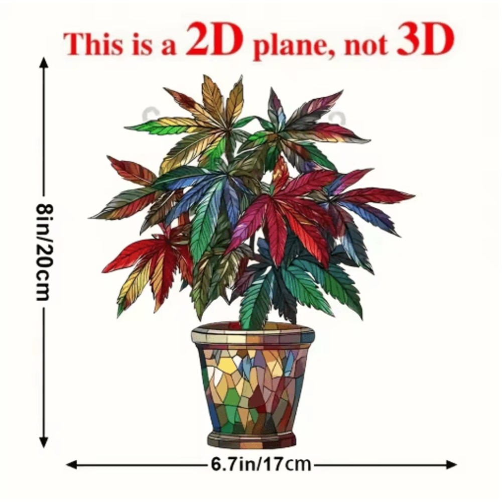 Acrylic Hanging Flower Basket Suncatcher Modern Sunlight Catcher Decor For Home 2