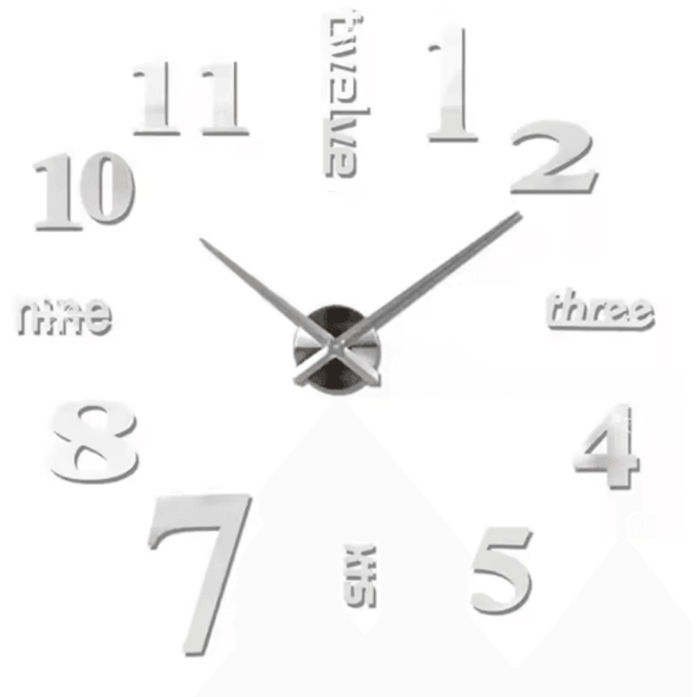 3D DIY Frameless Wall Clock Luminous Silent Modern Wall Decor Stickers 1
