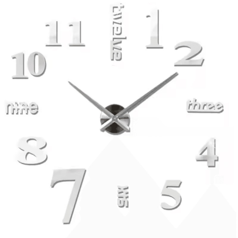 3D DIY Frameless Wall Clock Luminous Silent Modern Wall Decor Stickers 1