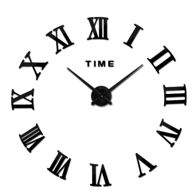 3D DIY Frameless Wall Clock Luminous Silent Modern Wall Decor Stickers 10