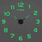 3D DIY Frameless Wall Clock Luminous Silent Modern Wall Decor Stickers 11