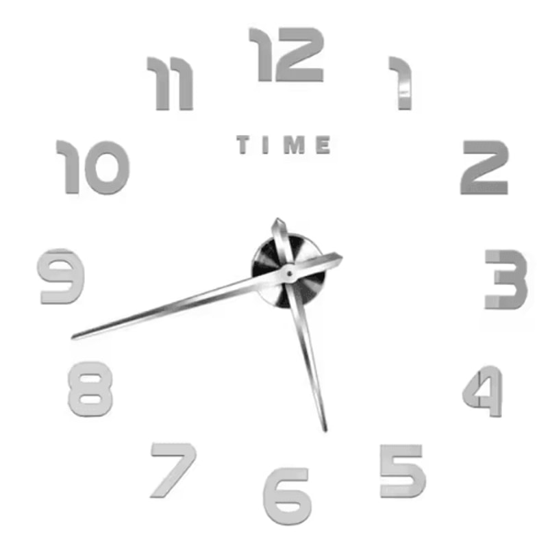 3D DIY Frameless Wall Clock Luminous Silent Modern Wall Decor Stickers 13