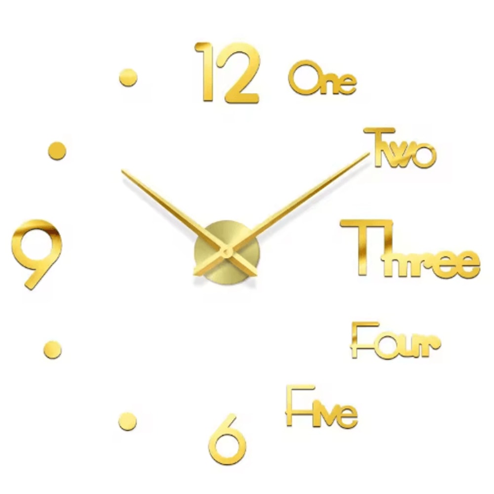 3D DIY Frameless Wall Clock Luminous Silent Modern Wall Decor Stickers 4