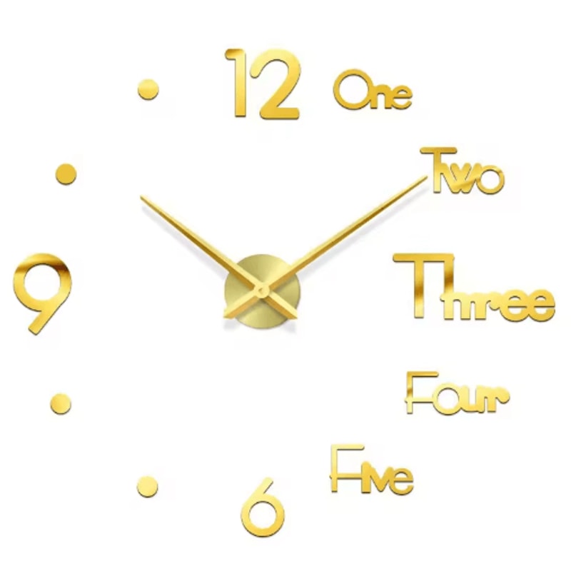 3D DIY Frameless Wall Clock Luminous Silent Modern Wall Decor Stickers 4