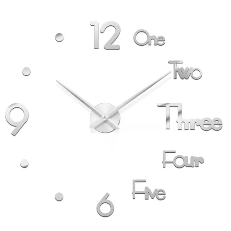 3D DIY Frameless Wall Clock Luminous Silent Modern Wall Decor Stickers 5
