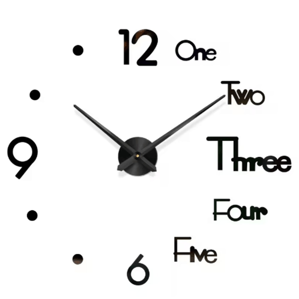 3D DIY Frameless Wall Clock Luminous Silent Modern Wall Decor Stickers 6