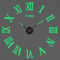3D DIY Frameless Wall Clock Luminous Silent Modern Wall Decor Stickers 7