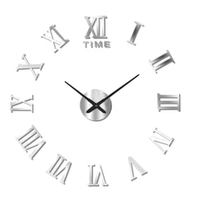 3D DIY Frameless Wall Clock Luminous Silent Modern Wall Decor Stickers 9