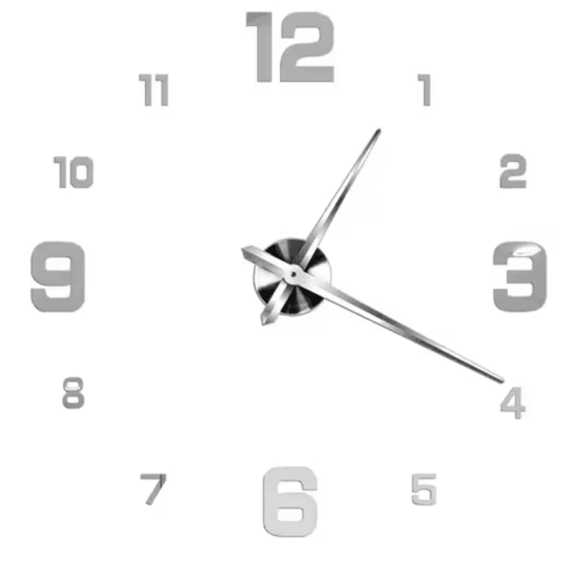 3D DIY Frameless Wall Clock Luminous Silent Modern Wall Decor Stickers 16