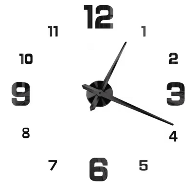 3D DIY Frameless Wall Clock Luminous Silent Modern Wall Decor Stickers 17
