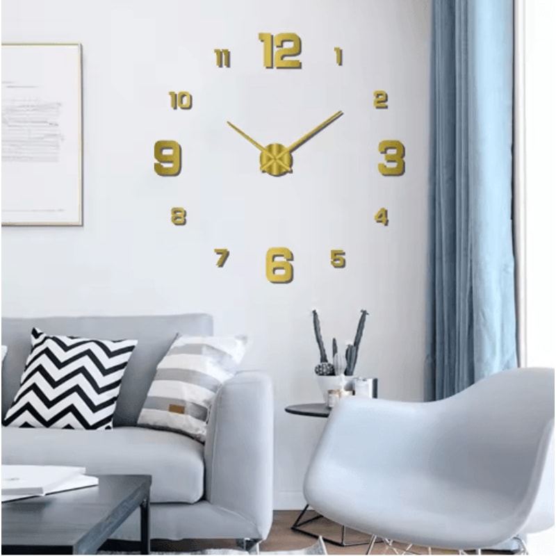 3D DIY Frameless Wall Clock Luminous Silent Modern Wall Decor Stickers 0