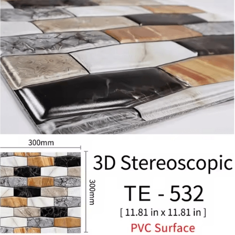 3D Brick Wall Stickers Set Waterproof Peel Stick Wallpaper For Home Decor 15PCS 13