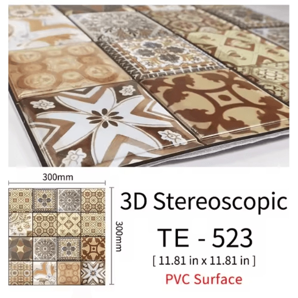 3D Brick Wall Stickers Set Waterproof Peel Stick Wallpaper For Home Decor 15PCS 8