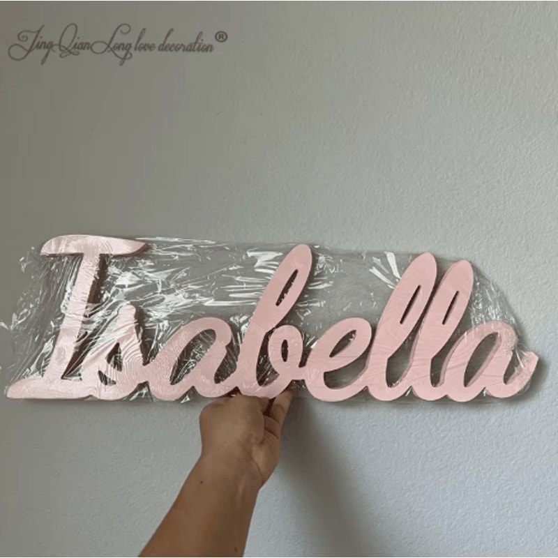 Custom Wooden Name Sign With Base Personalized Freestanding Word Decor For Home 3