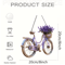 Lavender Bicycle Suncatcher Floral Light Catcher Hanging Decor For Home Garden 4