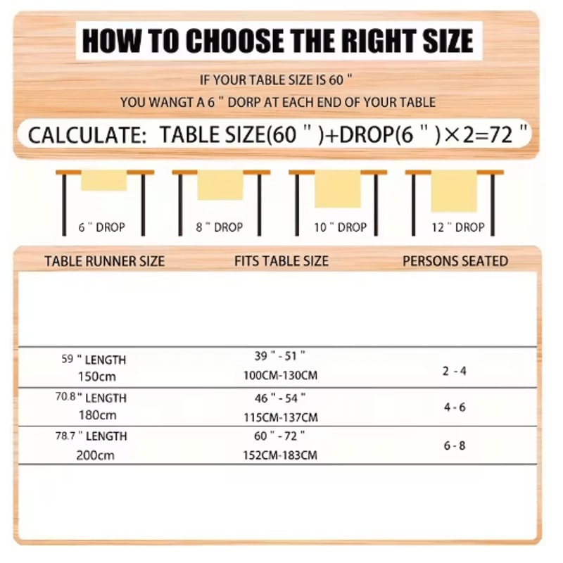 Blue Tile Lemon Table Runner Floral Linen Decor For Summer Dining Parties 2