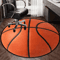 3D Basketball Round Rug Soft Non Slip Sports Theme Floor Decor 3