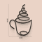 Metal Coffee Cup Wall Art Black Cafe Decor For Kitchen Coffee Bar 2