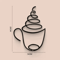 Metal Coffee Cup Wall Art Black Cafe Decor For Kitchen Coffee Bar 2