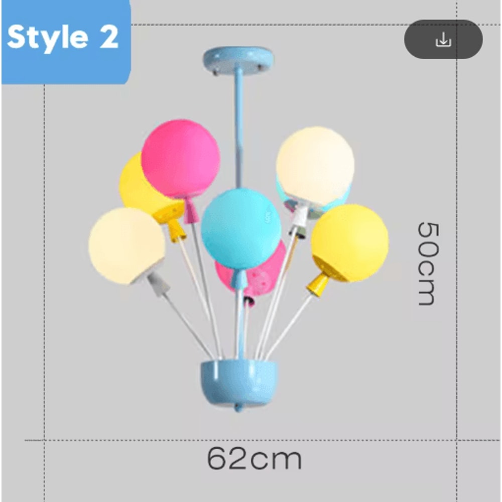 Kids Balloon Chandelier Wooden Sputnik Ceiling Light For Playful Room Decor 2