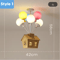 Kids Balloon Chandelier Wooden Sputnik Ceiling Light For Playful Room Decor 4