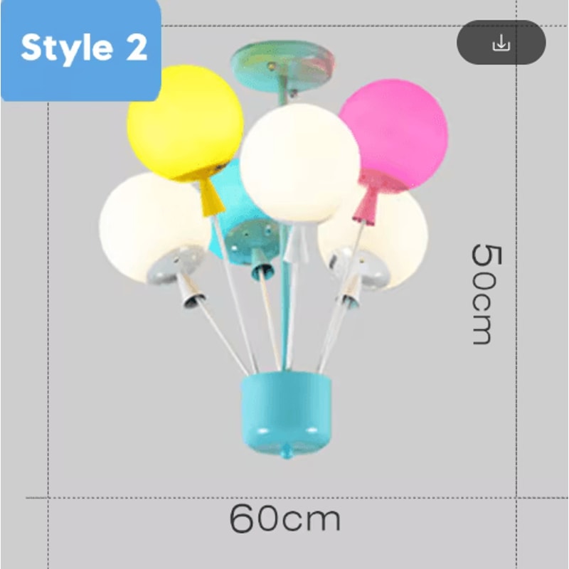 Kids Balloon Chandelier Wooden Sputnik Ceiling Light For Playful Room Decor 6