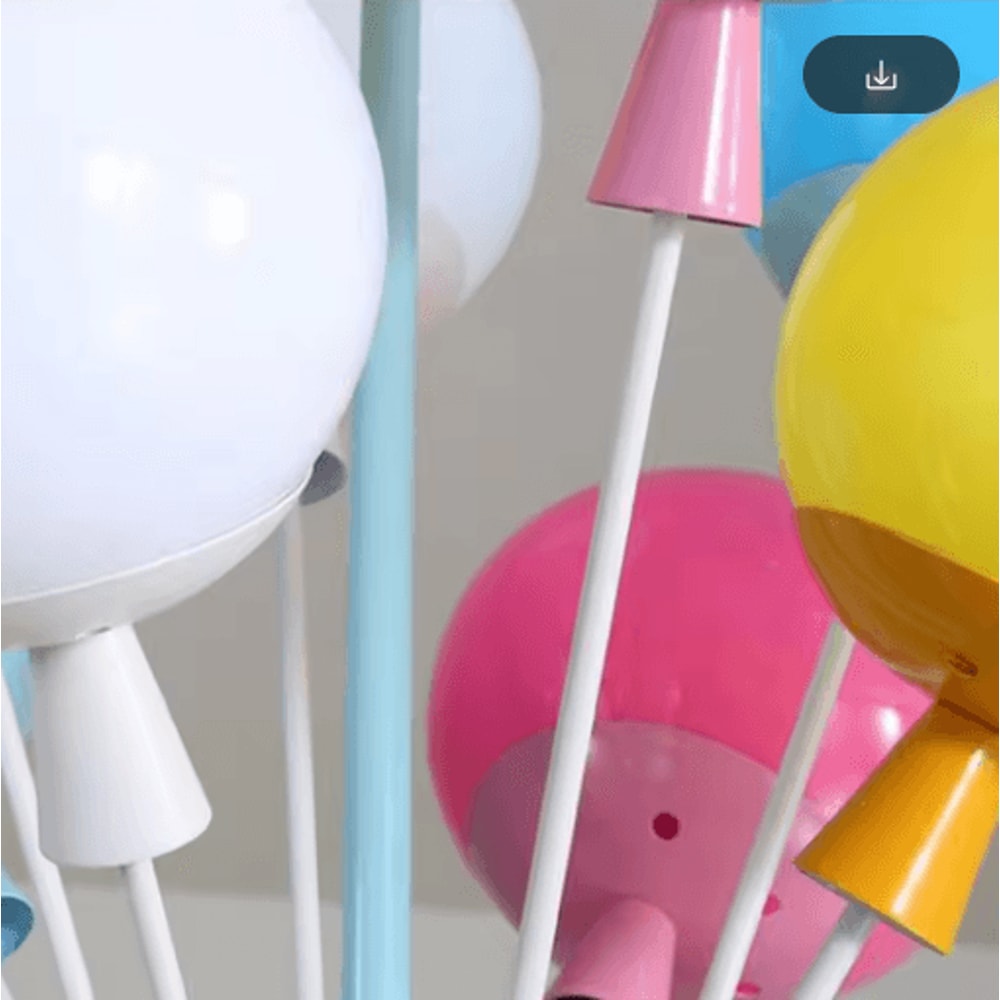 Kids Balloon Chandelier Wooden Sputnik Ceiling Light For Playful Room Decor 7